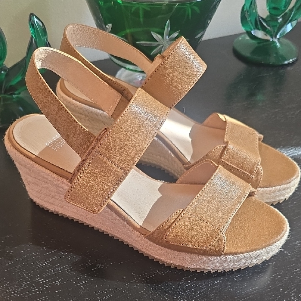 Eileen Fisher Winnie Espadrille Wedge Sandal 9.5